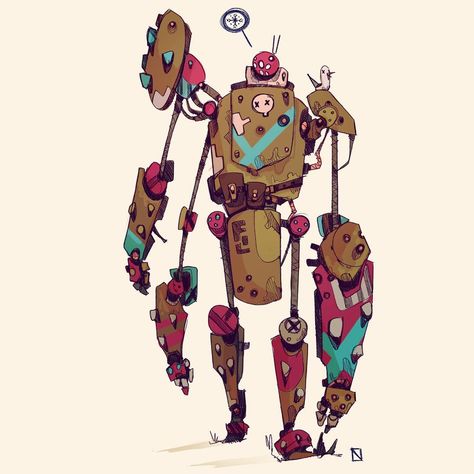 Frank was not impressed by ‘Blizzard Emma’.  #sketch #drawing #doodle #drawing Robots Design, Garth Davis, Gareth Davies, Inspiration Pics, Inspo Art, Robot Concept, Robot Illustration, Cool Robots, Tech Art