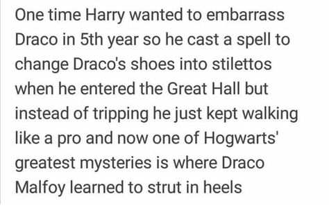 Narcissa Malfoy Headcanon, Gay Harry Potter And Draco Malfoy, Draco Headcanons, Harry Potter X Draco Malfoy, Draco Malfoy Headcanon, Draco Malfoy Harry Potter, Funny Harry Potter Jokes, Harry Potter Memes Hilarious, Gay Harry Potter