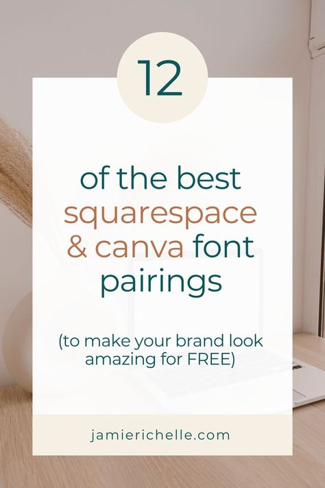 12 free font pairings available with Squarespace and Wix Free Font Pairings, Free Fonts For Cricut, Blog Font, Canva Font, Font Pairings, Business Fonts, Best Fonts, Diy Branding, Typography Love