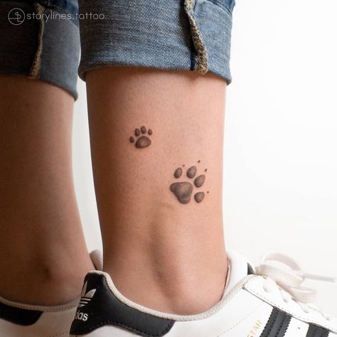 Cat Paw And Dog Paw Tattoo, Cat And Dog Paw Tattoo, Cat And Dog Paw Print Tattoo, Dog Paws Tattoo, Cat Paw Print Tattoo, Girl Finger Tattoos, Cat Paw Tattoos, Cat And Dog Tattoo, Little Bird Tattoos