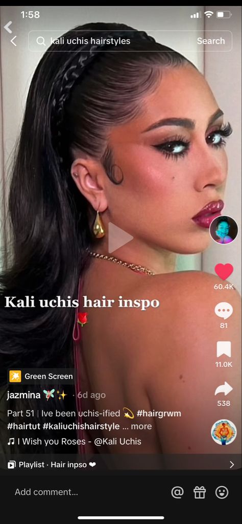 Kali Uchis Bun, Kali Uchis Hair, Kali Uchis Hairstyles, Quince Hair, Mother Kali, Kali Uchis, Ponytail Hairstyles, Hairstyle Ideas, Prom Hair