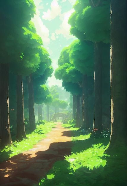 Forest crossing alleyvines cozy summer anime backgrounds Forest Background Anime, Anime Forest Aesthetic, Anime Forest Background, Anime Forest, Cozy Summer, Forest Background, Anime Backgrounds, Magic Forest, Anime Background