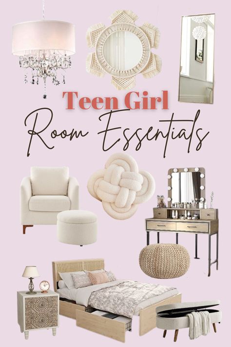 Revamp your teen girl's bedroom with our chic decor picks! Explore trendy furniture and accessories to transform her space into a stylish sanctuary. Elevate her room with our curated collection for a look she'll love. #teengirlbedroom #bedroommakeover #chicdecor #shopnow
*As an Amazon Associate I earn from qualifying purchases. Restoration Hardware Teen, Pinterest Living Room, Living Room Wall Designs, Bedroom Redo, Teen Girl Room, Teen Girl Bedroom, Trendy Furniture, Bedroom Essentials