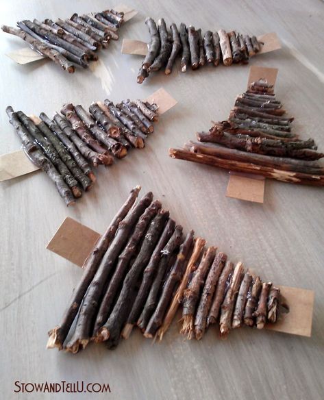 Nature Inspired Christmas, Twig Christmas Tree, Cardboard Christmas Tree, Cardboard Christmas, Sustainable Christmas, Diy Christmas Ornaments Easy, Weekend Crafts, Christmas Tree Crafts, Natural Christmas