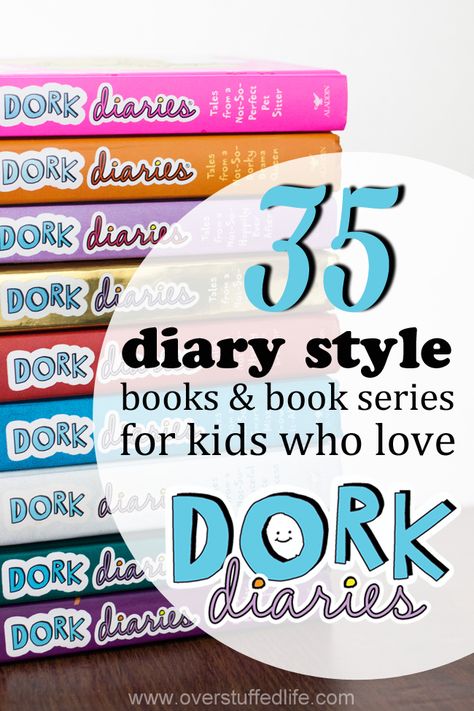 If your kid loves reading Dork Diaries and Diary of a Wimpy Kid and you can't get them to read anything else, try these other books that are very similar to Dork Diaries. #overstuffedlife Dork Diaries Books, Easy Chapter Books, Diary Of A Wimpy, Dork Diaries, Family Projects, Diary Of A Wimpy Kid, Diary Book, Summer Reading Lists, Wimpy Kid