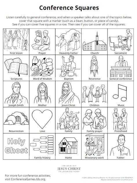 General Conference Coloring Pages, Conference Coloring Pages, Lds Conference Activities, Conference Bingo, General Conference Activities For Kids, General Conference Notebook, Lds General Conference Activities, General Conference Notes, Conference Activities