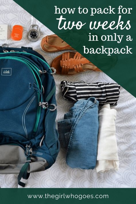 How To Pack For A Week In A Backpack, Pack For Two Weeks, Minimalist Travel Packing, Minimalist Travel Wardrobe, Overnight Backpack, 40l Backpack, Weekend Backpack, Packing Wardrobe, Minimalist Packing