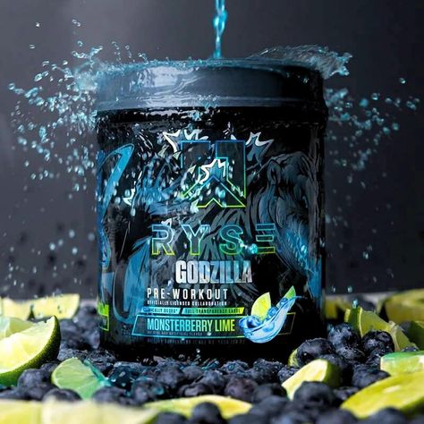 ✔️ UNLEASH YOUR INNER BEAST: There can only be ONE King and the King of Pre-workouts has arrived. The officially licensed Noel Deyzel X Godzilla Pre-Workout is an absolute monster. Packing a massive 40g serving size, this giant delivers city-crushing pumps, razor sharp focus & long-lasting explosive energy. Loaded with 12 ingredients, 5 clinically studied trademarks and a delicious blast of flavor, your new favorite pre-workout is ready for battle. Workout Intense, Candle Labels Design, Gym Workout Program, Beta Alanine, Pre Workout Supplement, Candle Labels, Pre Workout, Passion Project, Bottle Packaging