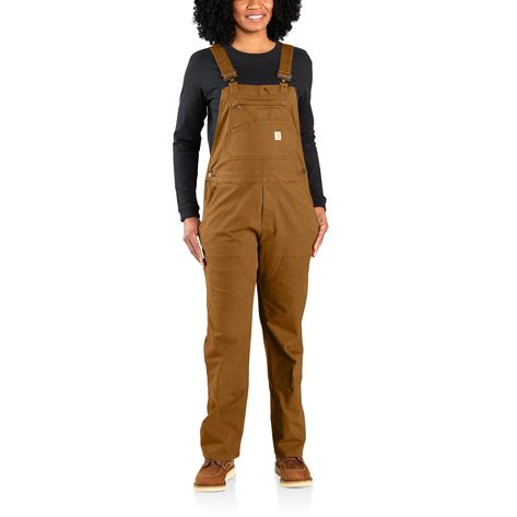 PRICES MAY VARY. Rugged Flex durable stretch technology for ease of movement Adjustable suspenders Multi-compartment bib pocket with secure zipper closure Two large lower-front pockets Double-front construction with cleanout bottoms that accommodate knee pads Carhartt Bibs, Work Overalls, Carhartt Overalls, Plus Size Workwear, Carhartt Logo, Plus Size Work, Carhartt Womens, Carhartt Workwear, Carhartt Women