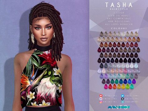 The Sims Resource - [Patreon] Tasha Hairstyle 4c Hair Sims 4 Cc, Sims 4 Cc African American Hair, Sims 4 Urban Cc Hair Maxis Match, Black Sims 4 Cc Hair Locs, Butterfly Locs Sims 4 Cc, Sims 4 Locs Maxis Match, Sims 4 Locs Hair, Sims 4 Braids Cc Alpha, Brandysims Hair Cc