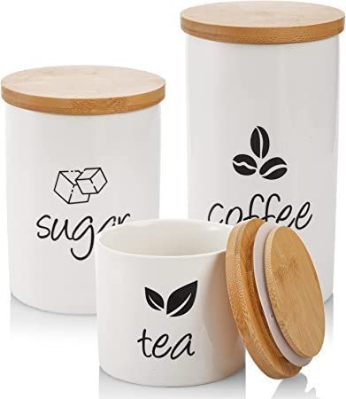 Canister Decor, Canning Jar Storage, Ceramic Canister Set, Ceramic Canisters, Ceramic Canister, Food Storage Container Set, Sugar Jar, Cat Food Storage, Tea Storage