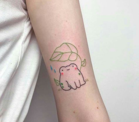 Minimal Tattoo Aesthetic, Cartoon Frog Tattoo, Matching Frog Tattoos, Cute Frog Tattoo, Tattoo Guide, Tattoos Inspo, Frog Tattoo, Tattoo Aesthetic, Frog Tattoos