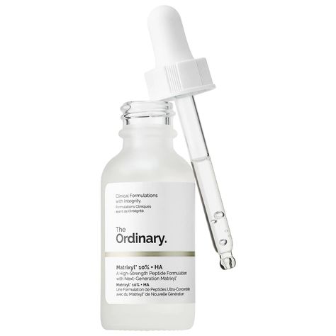 Matrixyl* 10% + HA - The Ordinary | Sephora recommended by Hot&Flashy Ordinary Matrixyl, The Ordinary Matrixyl, The Ordinary Buffet, Gluten Sensitivity, Sunless Tanning, Lower Cholesterol, Anti Aging Serum, Food Lists, Spray Bottle