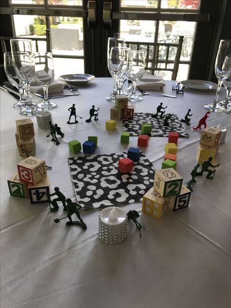 Toy story Toy Story Wedding Theme, Disney Tables, Toy Story Wedding, Disney Masquerade, Disney Homecoming, Toy Story Decorations, Pixar Party, Post Prom, Impending Doom