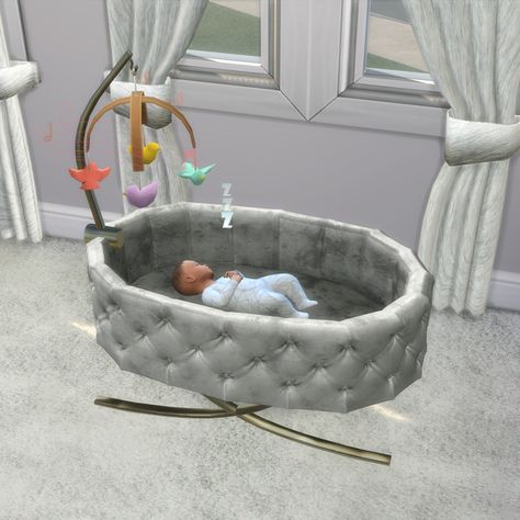 Luxe Chester Crib - for infants - The Sims 4 Build / Buy - CurseForge Sims4 Wallpaper, Sims 4 Infant Cc, Infants Cc, Sims 4 Infant, Infant Cc, Sims 4 Nails, Mods Sims 4, Sims 4 Toddler Clothes, Sims Baby