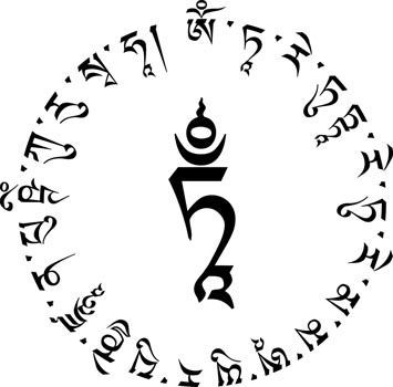 White Tara Mantra, Simbols Tattoo, Tara Mantra, Green Tara Mantra, Tibetan Tattoo, Sanskrit Symbols, Mantra Tattoo, Buddhist Tattoo, Sanskrit Tattoo