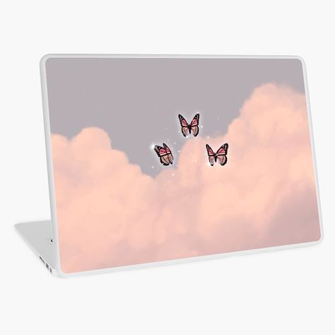 Get my art printed on awesome products. Support me at Redbubble #RBandME: https://www.redbubble.com/i/laptop-skin/Butterflies-in-the-clouds-aesthetic-by-trajeado14/63330072.6EA4Y?asc=u Laptop Skins Aesthetic, Laptop Skin Design Aesthetic, In The Clouds Aesthetic, The Clouds Aesthetic, Aesthetic Laptop, Clouds Aesthetic, Iphone Life Hacks, Powerpoint Background, Iphone Life