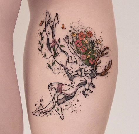 Tattoo Artwork, Tatuaje A Color, Beautiful Tattoo, Badass Tattoos, Sketch Style, Tattoo Feminina, Beltane, Tattoo Blog, Beautiful Body