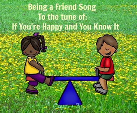 Song About Friendship, Songs About Friendship, Friendship Lyrics, Teaching Friendship, Preschool Friendship, Preschool Ministry, Songs Ideas, Friendship Lessons, Friendship Theme