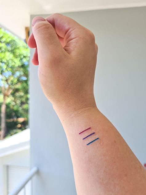 Bisexual Tattoo, Bisexual Symbol, Symbol Tattoo Ideas, Pride Tattoo, Symbol Tattoo, Bisexual Flag, Flag Tattoo, Symbol Tattoos, Tattoo Design Drawings