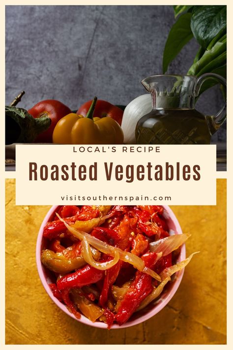 Spanish Roasted Vegetables, Vegetable Empanadas, Spanish Vegetables, Roasted Vegetables Recipe, Roasted Mediterranean Vegetables, Pan Roast, Roast Vegetables, Roasted Vegetable Recipes, Tapas Recipes