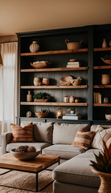 19 Cozy Earthy Living Room Ideas | Mummy Time Calm And Cozy Living Room, Natural Tones Living Room Cozy, Natural Color Palette Living Room, Simple Earthy Living Room, Boho Living Room Color Scheme, Earthy Living Rooms, Cozy Earthy Living Room, Earthy Living Room Ideas, Palette Living Room