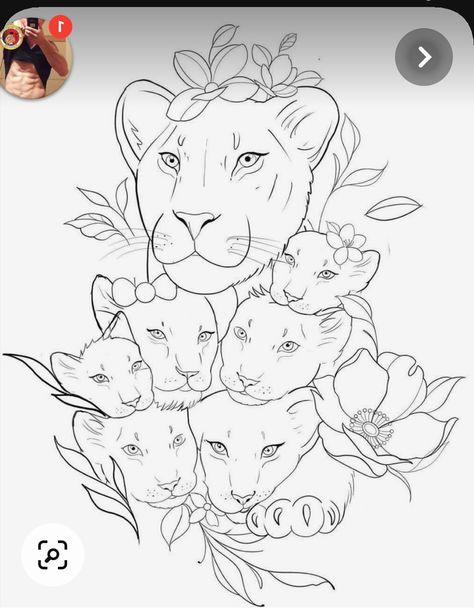 Tattoo Sleeves For Women, Kid Tattoos For Moms, Lioness And Cub Tattoo, Beautiful Spine Tattoos, Cubs Tattoo, Spine Tattoo Ideas, Egyptian Tattoo Sleeve, Lioness Tattoo, Lion Tattoo Sleeves