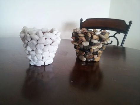 DIY River Stone Planter: 3 Steps (with Pictures) Diy Upcycled Planters, Upcycled Planter, Stone Planter, Clay Pot Projects, Beautiful River, Homemade 3d Printer, Stone Planters, Rock And Pebbles, River Stones