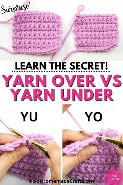 How To Yarn Over In Crochet, Different Ways To Hold Crochet Yarn, Crochet Absolute Beginner, Yarn Over Vs Yarn Under Crochet, Easy Crochet For Beginners Step By Step, How To Make Your Own Crochet Pattern, Crochet Tips For Beginners, Beginning Crochet Tutorial Step By Step, Thick Yarn Projects