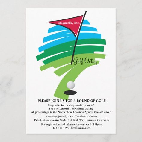 Golfers Birthday, Charity Party, Golf Invitation, Golf Birthday Cards, Golf Cards, Golf Birthday Party, Golf Inspiration, Golf Outing, Golf Birthday