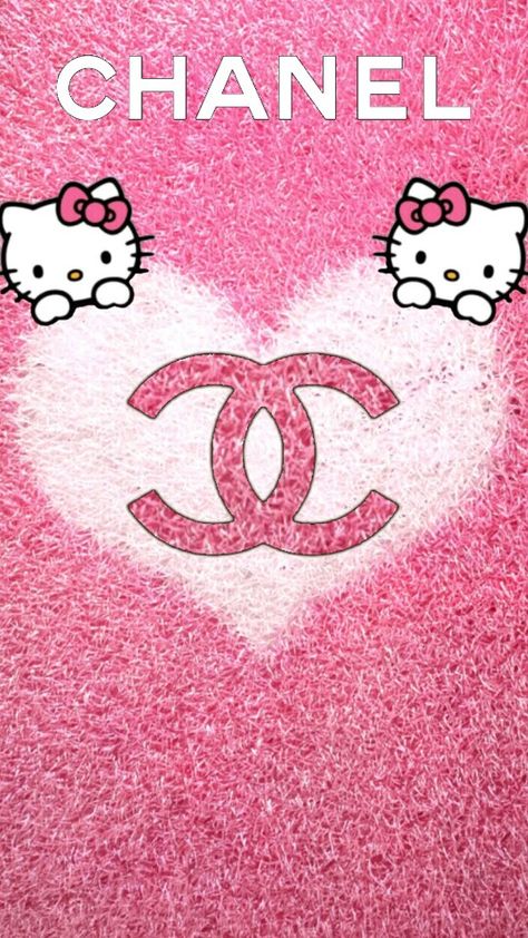 Chanel Prints, Hk Wallpapers, Hello Kitty Wallpapers, Girly Backgrounds, Butterfly Tattoo Stencil, Tablet Wallpapers, Chanel Wallpaper, Chanel Wallpapers, Kitty Makeup