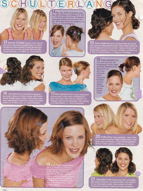 2000s Hairstyles Magazine, How To Do 2000s Hair, Shoulder Length 80s Hair, Short Hair 2000s, 90s Shoulder Length Hairstyles, 90s Shoulder Length Hair, Early 2000s Hair, 00s Hair, 2000s Hair