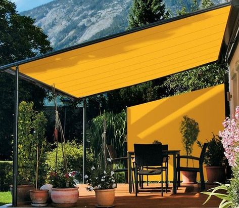 13 Creative Ways to Cover Your Patio | Hunker Deck Awnings, Canopy Ideas, Deck Shade, Add Aesthetic, Pergola Diy, Backyard Shade, Backyard Canopy, Cover Inspiration, Garden Canopy