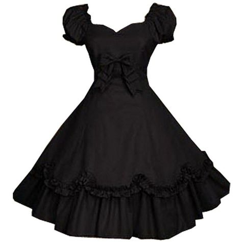 Partiss Women Cap Sleeves Classic Black Lolita Dress With Cross Straps (72 AUD) ❤ liked on Polyvore featuring dresses, short cap sleeve dress, cross strap dress, cap sleeve cocktail dress and cap sleeve dress Cross Strap Dress, Square Neckline Dress, Kohls Dresses, Classic Lolita, Goth Dress, Square Neck Dress, Capped Sleeve Dress, Alternative Outfits, Black Cocktail Dress