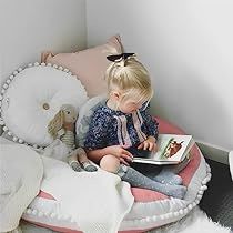 Teepee Playroom, Reading Corner Kids Room, Toddler Reading Nooks, Kids Floor Pillow, Floor Cushion Seating, Canopy Pink, Teepee Nursery, Oversized Pillow, Kids Floor Cushions