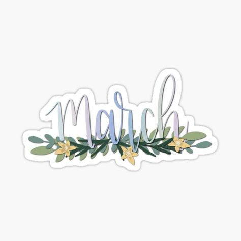 Perfect gift idea for those March people! • Millions of unique designs by independent artists. Find your thing. March Stickers, Month Stickers, March Month, 8th Of March, Fun Stickers, Spring Time, Peace Gesture, Magnets, Unique Designs