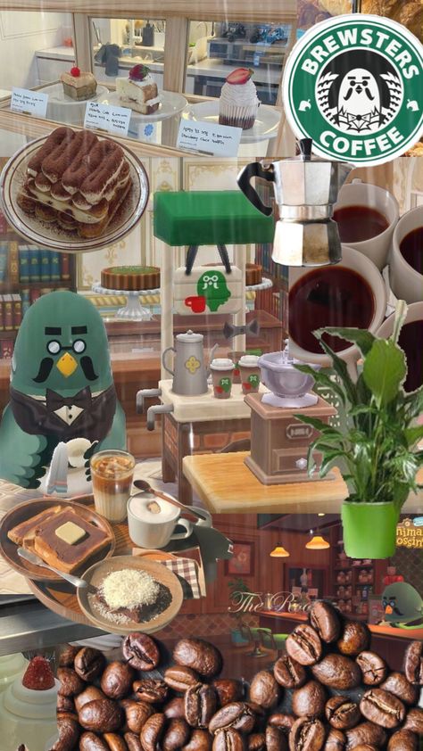 #brewster #acnh #animalcrossing #animalcrossingnewhorizons #theroost #brewsters #cafe #cafeaesthetic #coffee #coffeeaesthetic Brewster Acnh, Brewster Animal Crossing, Animal Crossing Cafe, Retro Games Wallpaper, Brewster Wallpaper, Animal Crossing Game, Wallpaper Iphone Cute, Retro Gaming, Your Aesthetic