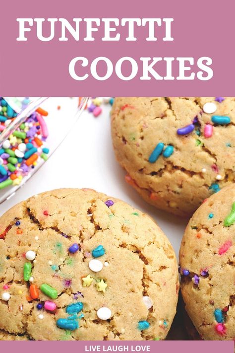 Healthy Easter Dessert, Funfetti Cookie Recipe, Whole Wheat Cookies, Healthy Desserts For Kids, Healthy Holiday Desserts, Baking Recipes Healthy, Cookie Recipes For Kids, Unicorn Sprinkles, Funfetti Cookies