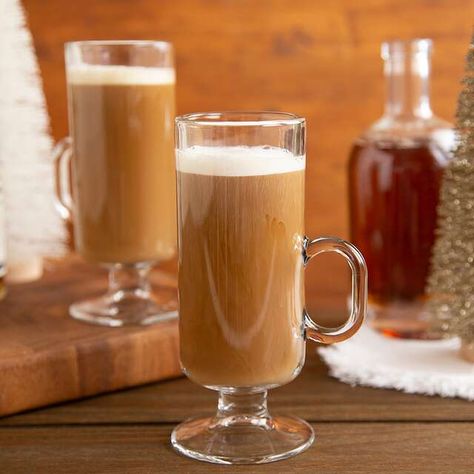 Spiked Coffee Drinks, Spiked Coffee Recipe, Spiked Coffee, Boozy Recipes, Cold Weather Drinks, Maple Whiskey, Boozy Hot Chocolate, Cinnamon Whiskey, Ginger Liqueur