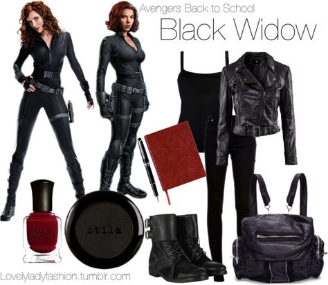 Diy Black Widow Costume, Black Widow Outfit, Widow Costume, Marvel Inspired Outfits, Black Widow Costume, Disneybound Outfits, Spy Outfit, Marvel Fashion, Avengers Costumes