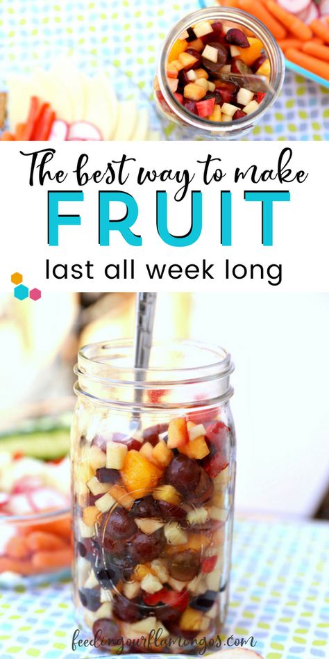 Few things in life are better than having healthy food ready when you need it most. That’s why fruit salad in a jar is so genius. Keep a jar of fruit salad in the fridge at all times and your family will have no option but to eat it! Fruit Salad In A Jar Recipes, Fruit Salad That Keeps, Fruit Salad Mason Jar Recipe, How To Keep Fruit Salad Fresh, Fruit Salad Jar, Jar Fruit Salad, Fruit Jars Mason, Mason Jar Fruit Salad, Meal Prep Fruit Salad