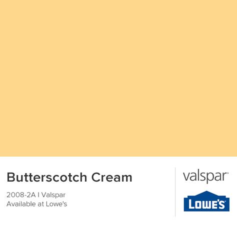 Butterscotch Paint Color, Pineapple Mousse, Butterscotch Color, Valspar Paint, Perfect Paint Color, Paint Swatches, Color Chip, Bedroom Paint Colors, Cabinet Colors