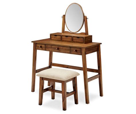 Search Page | Big Lots Rustic Makeup Vanity, Rustic Makeup, Bedroom Vanity Set, Tilt Mirror, Finger Pull, Bob's Discount Furniture, Wood Knobs, Bedroom Vanity, Furniture Vanity