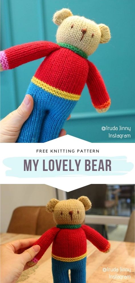 Knitted Teddy Bears Free Patterns, Knitted Bears Free Patterns, Knitted Teddy Bear Pattern Free, Knit Bear Pattern Free, Teddy Bear Knitting Pattern Free, Easy Knitted Teddy Bear Pattern Free, Knitted Toys Free Patterns Stuffed Animals, Free Knitting Patterns Toys Easy, Quick Knitting Projects Free