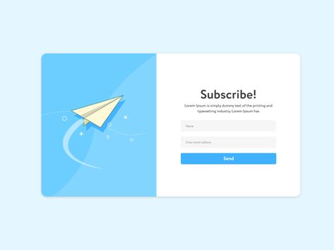 Subscribe Form Design by Chandalal Kumawat Subscribe To Newsletter Design, Cta Design, Push Notification Design, Website Contact Form Design, Upload File Ui Design, Admin Login Page, Subscribe Form, Subscription Form, Ui Forms