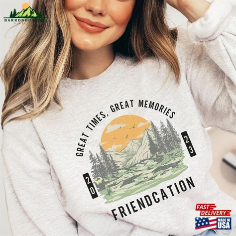 Friendcation Shirt Travel Buddies Tshirt Bestie Trip T-Shirt Unisex Check more at https://barronoutdoor.com/product/friendcation-shirt-travel-buddies-tshirt-bestie-trip-t-shirt-unisex/ Bestie Trip, Camping Vacation, California Sweatshirt, National Park Gifts, National Park Shirt, Tahoe California, Lake Tahoe California, Adventure Outfit, Art Shirt