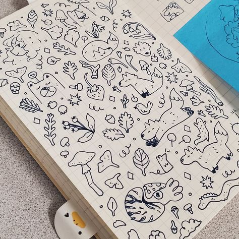 Page Fillers Drawings, Page Fillers, Creative Doodles, Mini Sketchbook, Doodle Page, Sea Life Art, Art Sketches Doodles, Sketchbook Art Journal, Bullet Journal Art