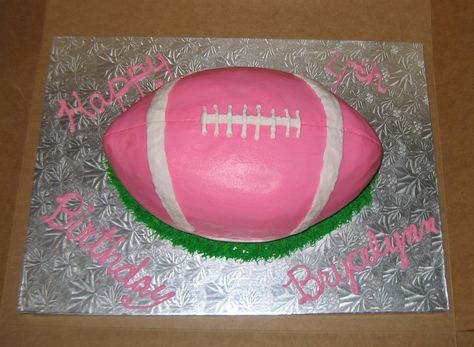 awesome Pretty In Pink Football Party, Pink Football Party, Football Baby Shower Theme, Chocolate Cake With Strawberries, Powder Puff Football, Football Themed Cakes, Football Cakes, Strawberries Cake, Cake With Strawberries