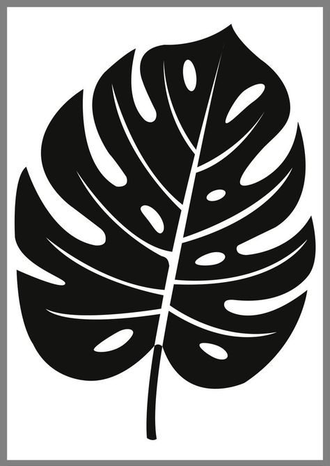 Animal Stencil, Leaf Stencil, Black Art Painting, Cnc Design, Tree Tattoo, New Crafts, Shop Products, Monstera Leaf, Line Art Drawings