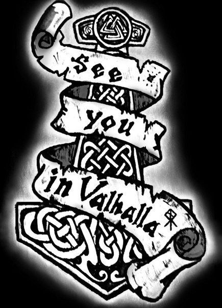 Valhalla Valhalla Tattoo, Hammer Tattoo, Viking Warrior Tattoos, Norse Mythology Tattoo, Viking Tattoo Symbol, Viking Tattoo Sleeve, Vikings Tattoo, Symbole Viking, Military Tattoos